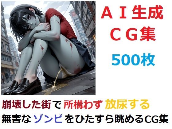 【無料フル】崩壊した街で所構わず放尿する無害なゾンビをひたすら眺めるCG集｜d_739703