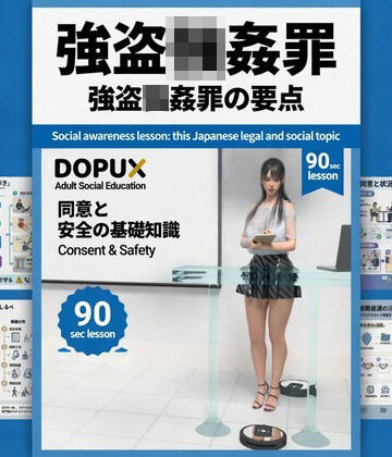 【無料フル】【△20】パンチラガチャ★二階堂 沙耶 大学に進学し強豪予備校『DOPUX（ドピュックス）』で社会人向け講座（性犯罪）を教える名物講師に！（Vol.010:強盗強●罪）｜d_821202